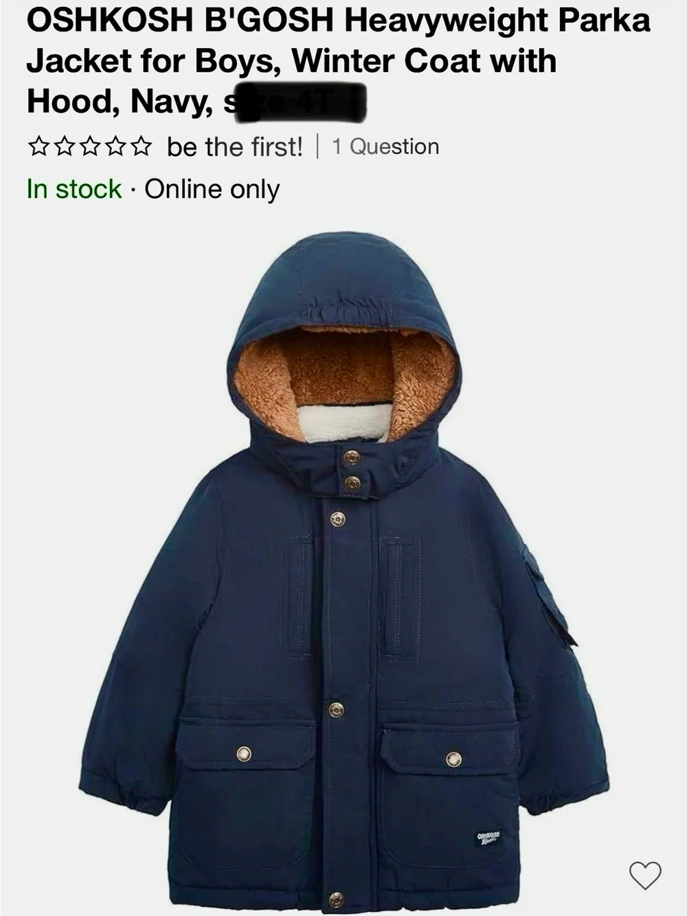 OshKosh Bgosh cozy navy